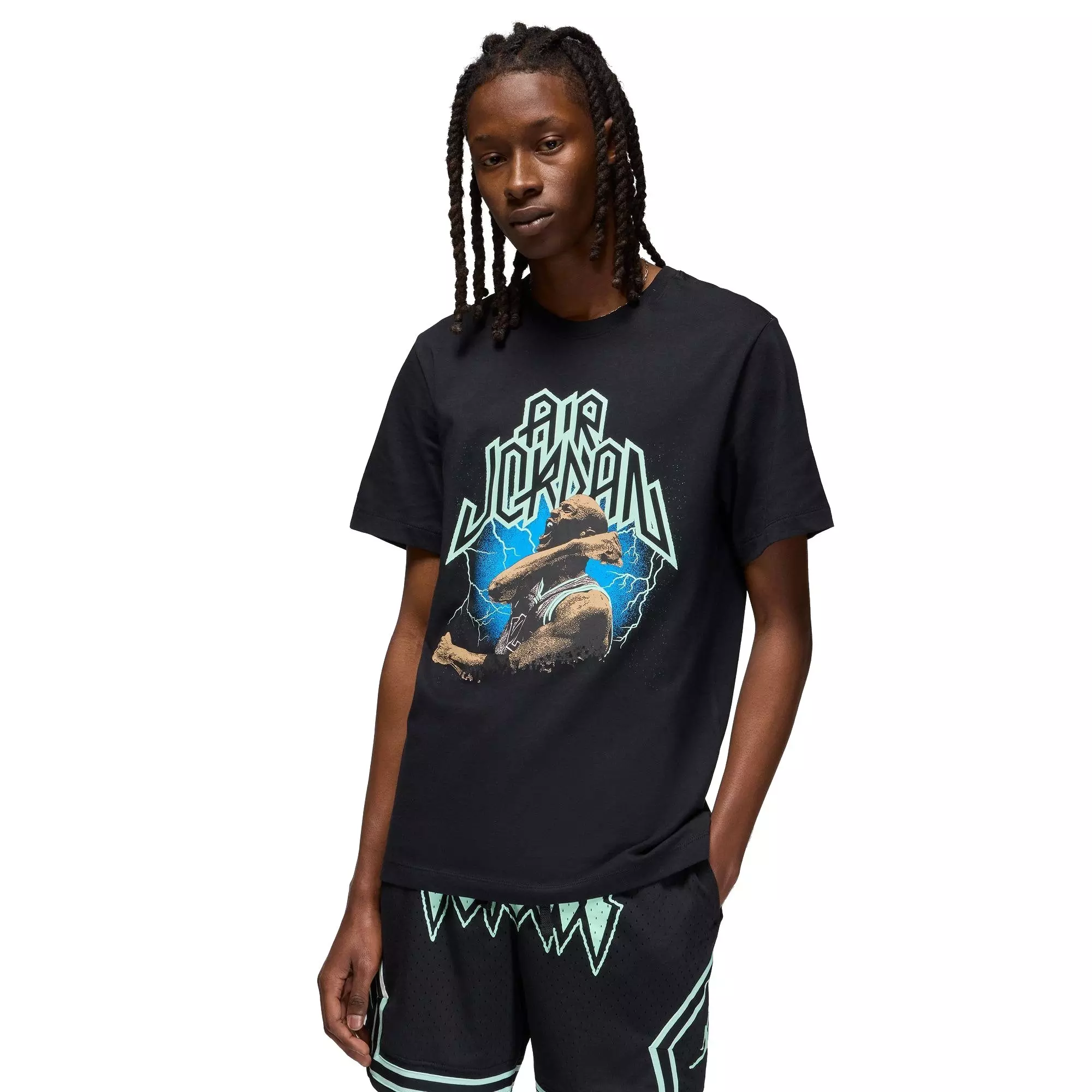 Jordan グラフィックデザイン シャツ パンツXL Jordan Men's Graphic Short-Sleeve Tee - Black